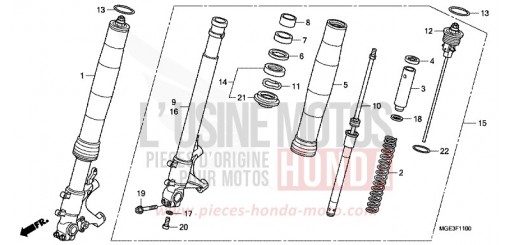 FRONT FORK VFR1200FD de 2013